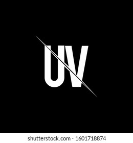 logo monogram with slash style design template
