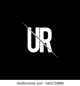 logo monogram with slash style design template