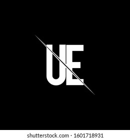 logo monogram with slash style design template