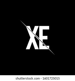 logo monogram with slash style design template