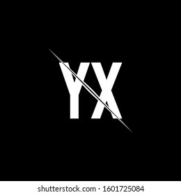 logo monogram with slash style design template
