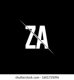 logo monogram with slash style design template