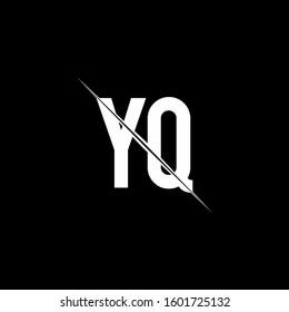 logo monogram with slash style design template