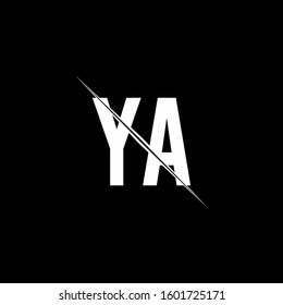 logo monogram with slash style design template