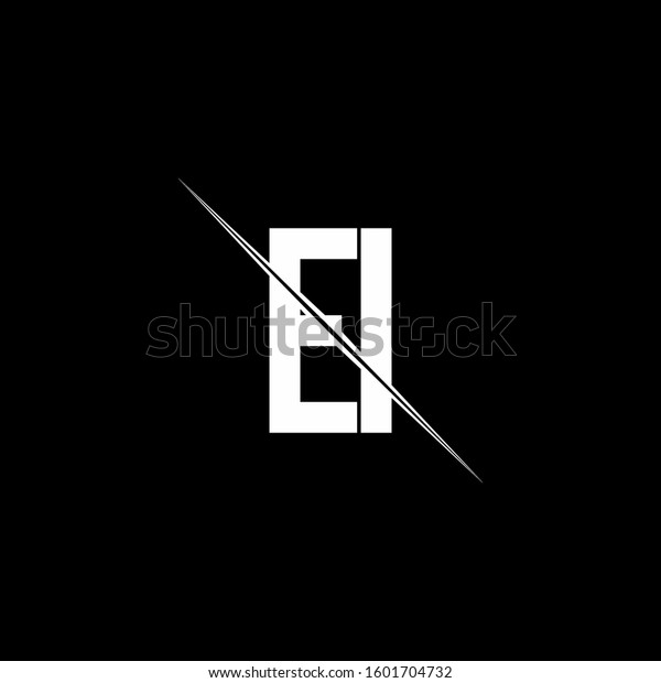 Logo Monogram Slash Style Design Template Stock Vector (Royalty Free ...