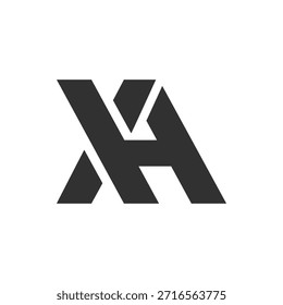 el logotipo es el monograma X y H. Único y elegante.