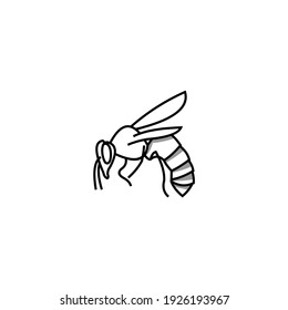 logo monoline modern a bee