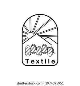 logo monoline textile, can be used for your textile business.