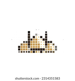 Logo Mosque, colorful halftone vector design  