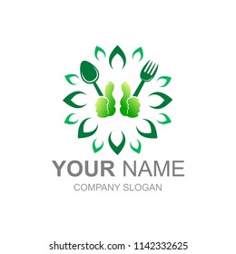 logo of the most delicious vegetarian cuisine, restaurant icon