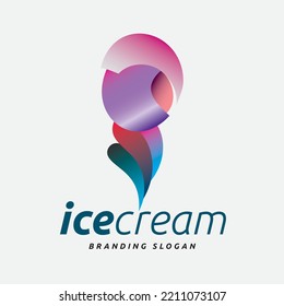 Logo is mostly suitable for dessert, vanilla shop, delicious ice cream, fruit flavor, snake bar and for fruit ingredients, various chocolate food culture.