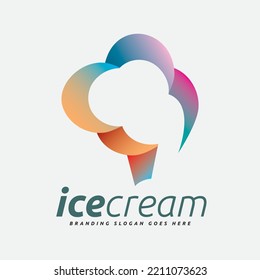 Logo is mostly suitable for dessert, vanilla shop, delicious ice cream, fruit flavor, snake bar and for fruit ingredients, various chocolate food fashion.