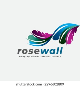 Logo is mostly suitable for love rose, flavored rose, flower shop, tulip garden, fresh flowers, fragrance and ingredients, beauty care and for fashionable wall branding.