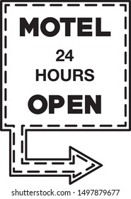 Logo Motel Open Vector Design