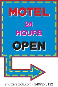 Logo Motel Open Vector Design