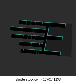 logo motion - illustration - E letter