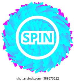Logo motivational vaporwave square poster with swirl element