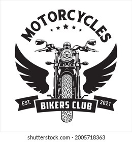 Logo, Motorcycle Bikers Club, vector illustration