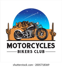 Logo, Motorcycle Bikers Club, vector illustration