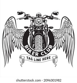 Logo, Motorcycle Bikers Club, vector illustration