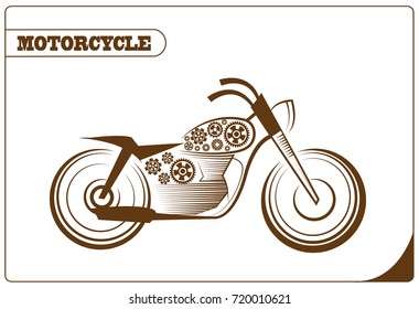 Logo motorcycle. Vector illustration.