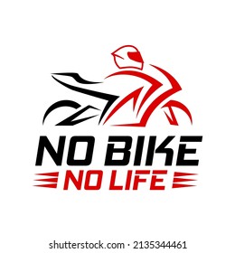 logo for motorcycles club or community vector template. Sportbike logo concept