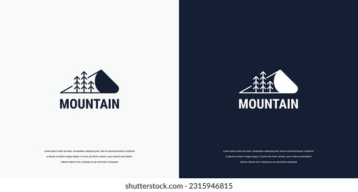 Logo mount peak, mountain logo vector