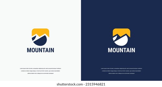Logo mount peak, mountain logo vector