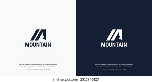 Logo mount peak, mountain logo vector