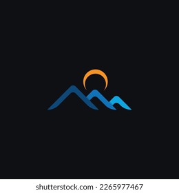 Logo Mountain Abstract can editable and resize
