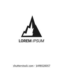 Logo Mountain black color, simple logo mountain, solid logo mountain