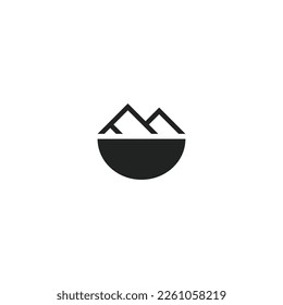 Logo mountain with blank background