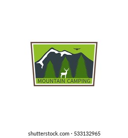 Logo mountain camping.