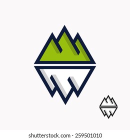  Logo of the mountain and iceberg 