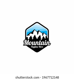 Logo with mountain icons suitable for sport company and many others. 
Iconic logo gives impression clear and trustworthy.