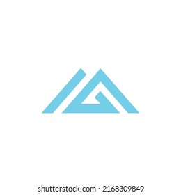 logo mountain letter IG M A IA  Icon Logo Design Element sign vector illustration creative design symbol	