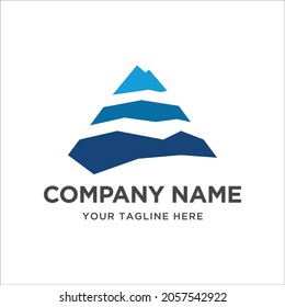 Logo Mountain Plat Simple Design