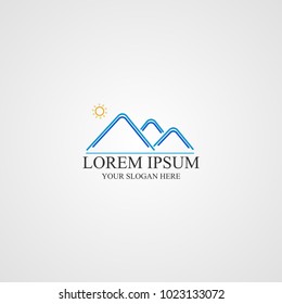 logo mountain simple vector illustration