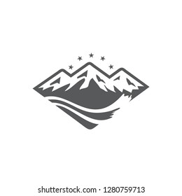 logo mountain vector star ICON
