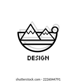 Logo Mountain Vector, if you want to change, delete the word "Design"