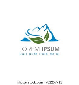 Logo of a Mountains for a branding identity. Vector image.