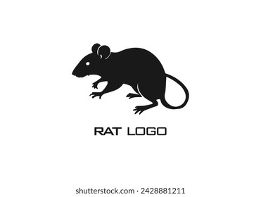 Logo of mouse or rat icon isolated vector silhouette design