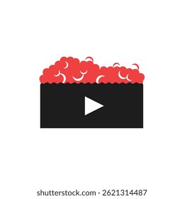 Logo movie cinema with popcorn
