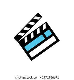 An logo of a movie clapper that inside has the initial of lowercase "i" and "l". Ideally logo for film and cinematography.