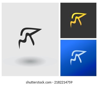 Monograma de la forma de la letra del logotipo MP, diseño del vector