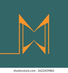 The logo is an M-shaped exit path in Art Deco style