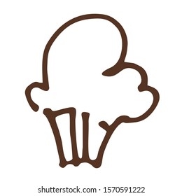 logo muffin line art cupcake