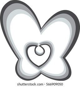 logo multicolored butterfly and heart