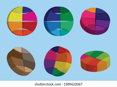 The logo is a multicolored circle with depth caused by various angled shadow dimensions.