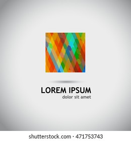 Logo multicolored square. Vector